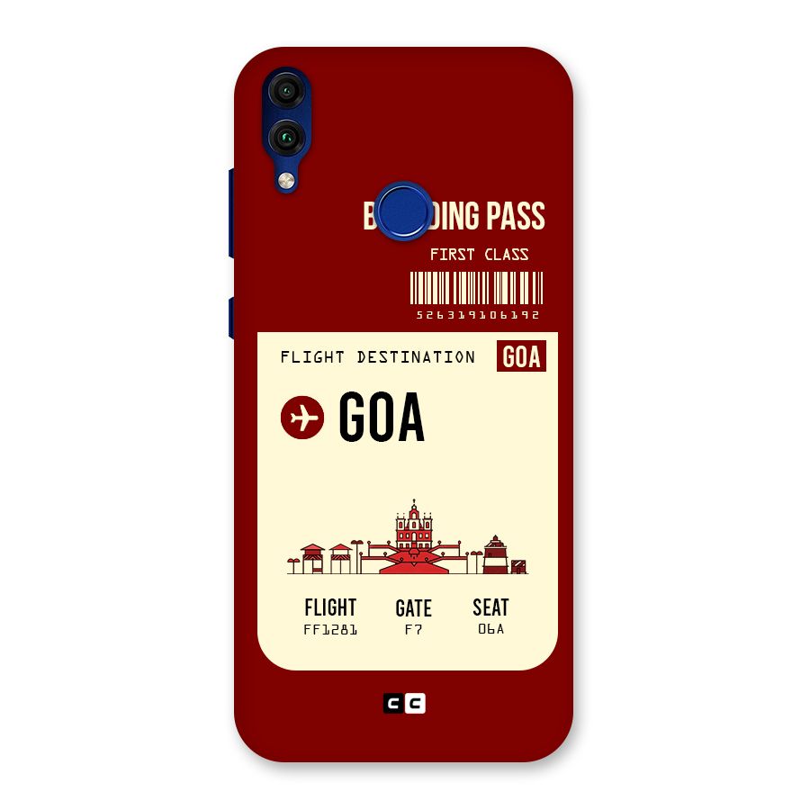 Goa Boarding Pass Back Case for Honor 8C