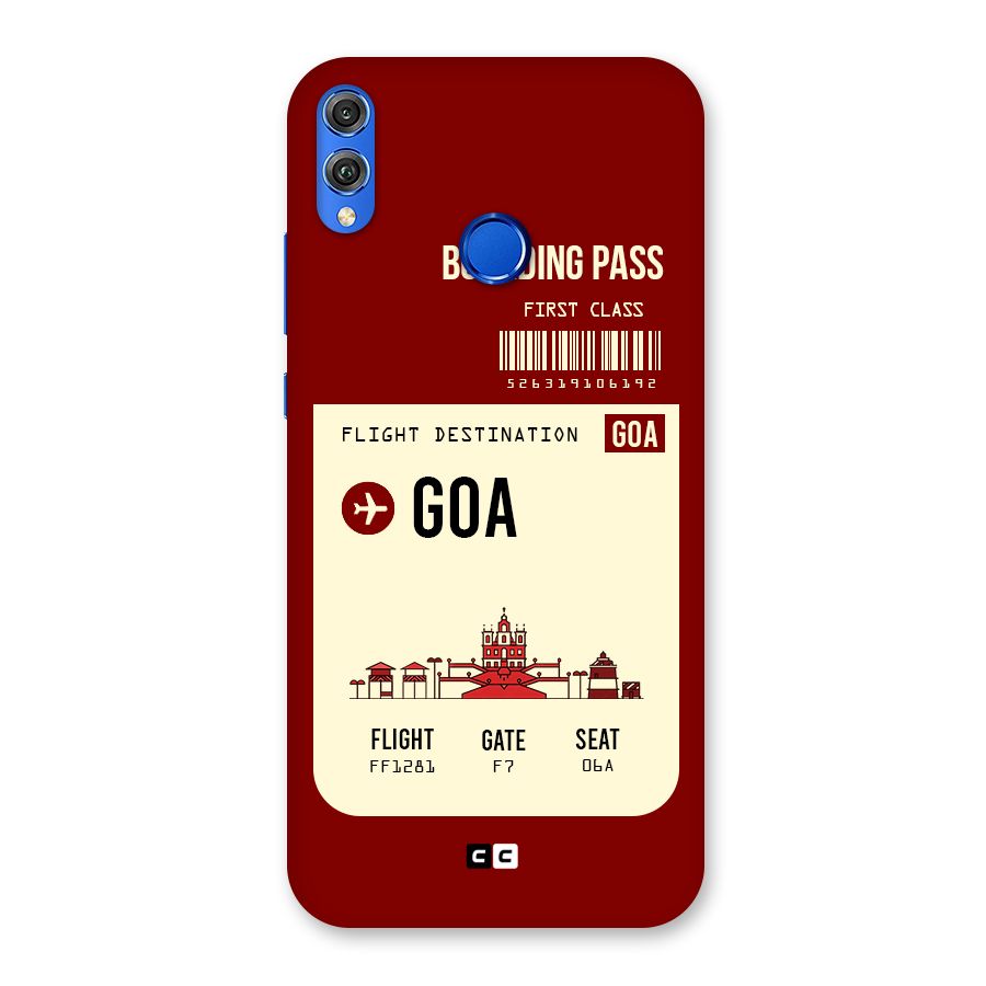 Goa Boarding Pass Back Case for Honor 8X