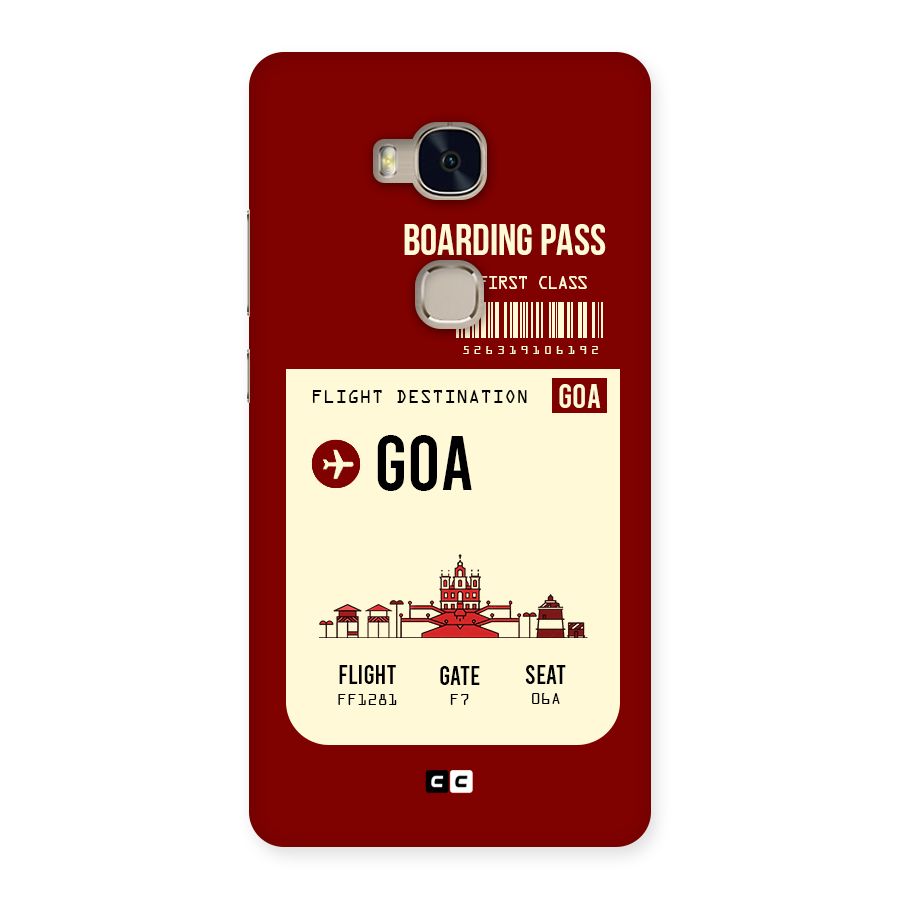Goa Boarding Pass Back Case for Huawei Honor 5X