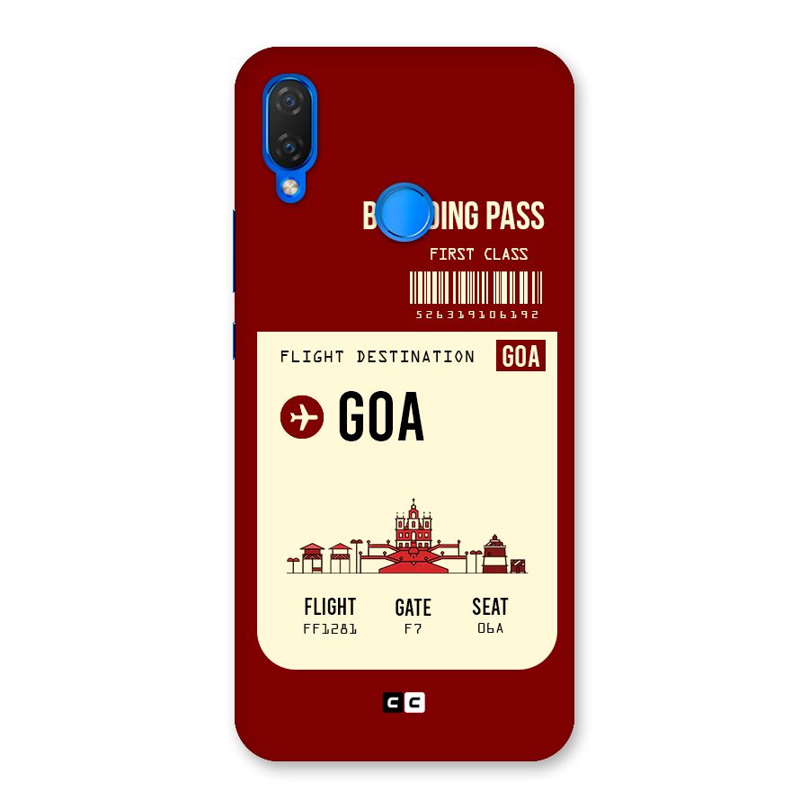Goa Boarding Pass Back Case for Huawei P Smart+