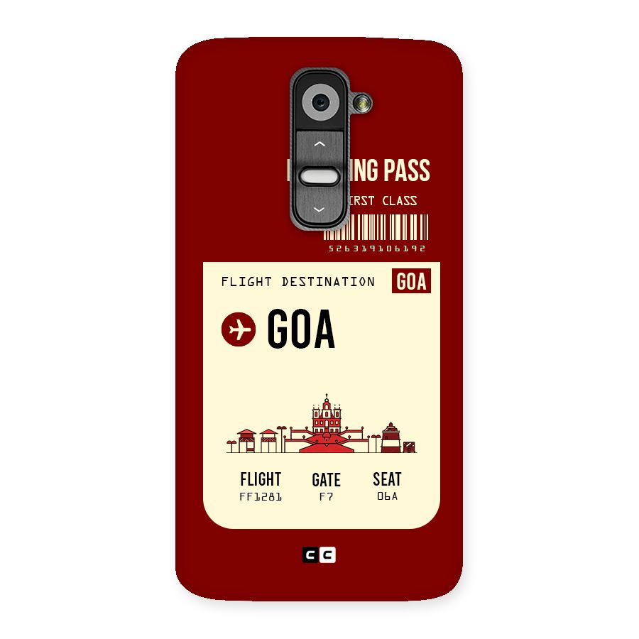 Goa Boarding Pass Back Case for LG G2