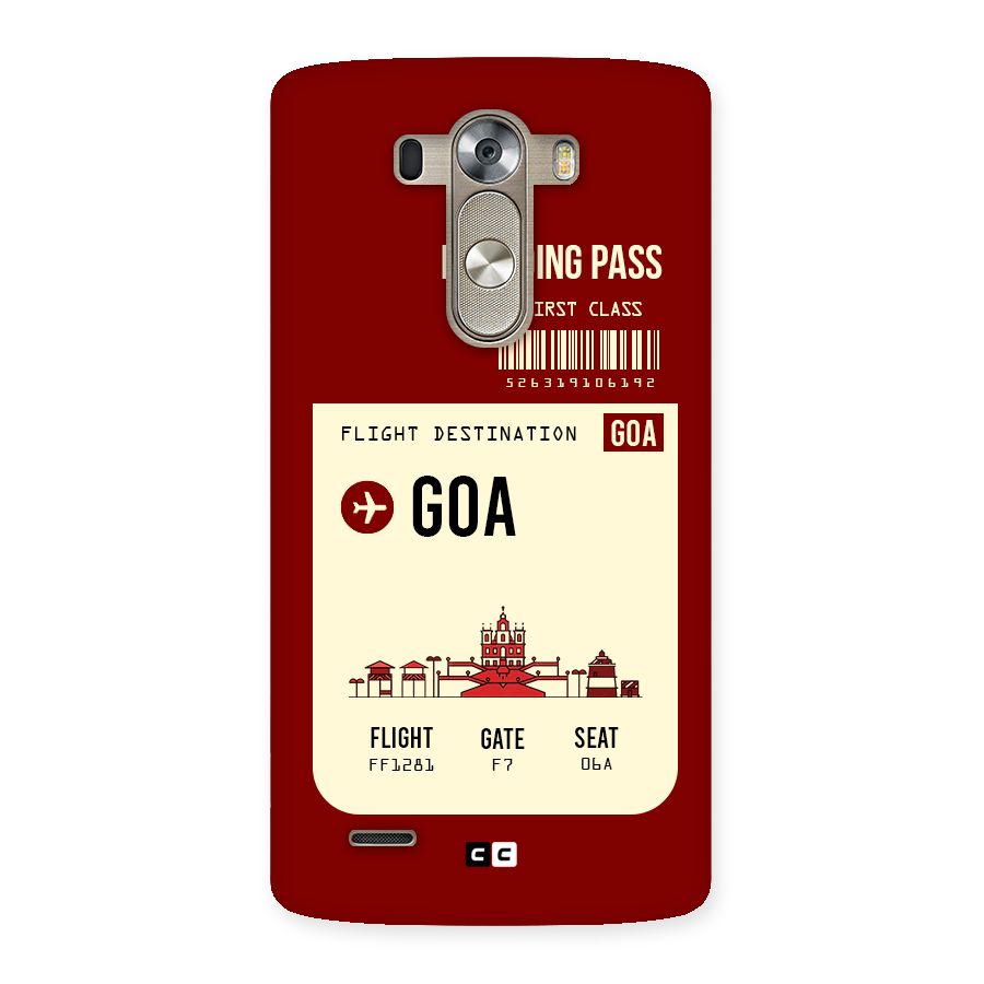 Goa Boarding Pass Back Case for LG G3