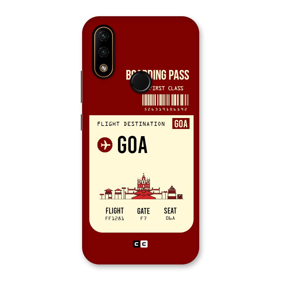 Goa Boarding Pass Back Case for Lenovo A6 Note
