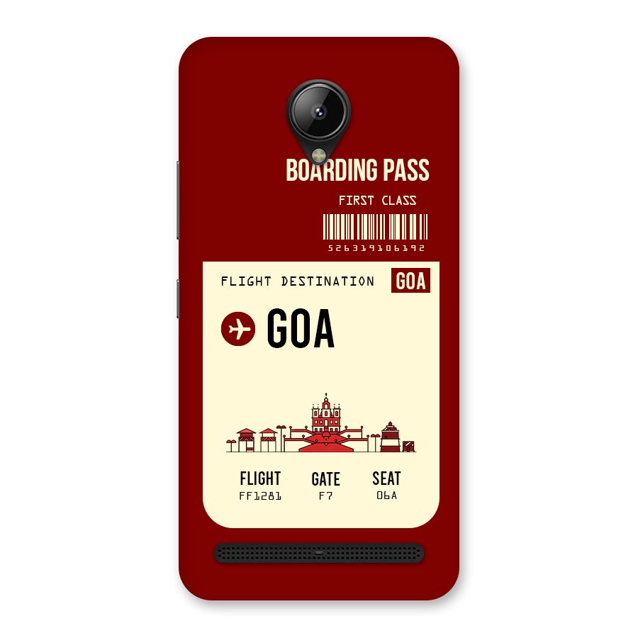 Goa Boarding Pass Back Case for Lenovo C2