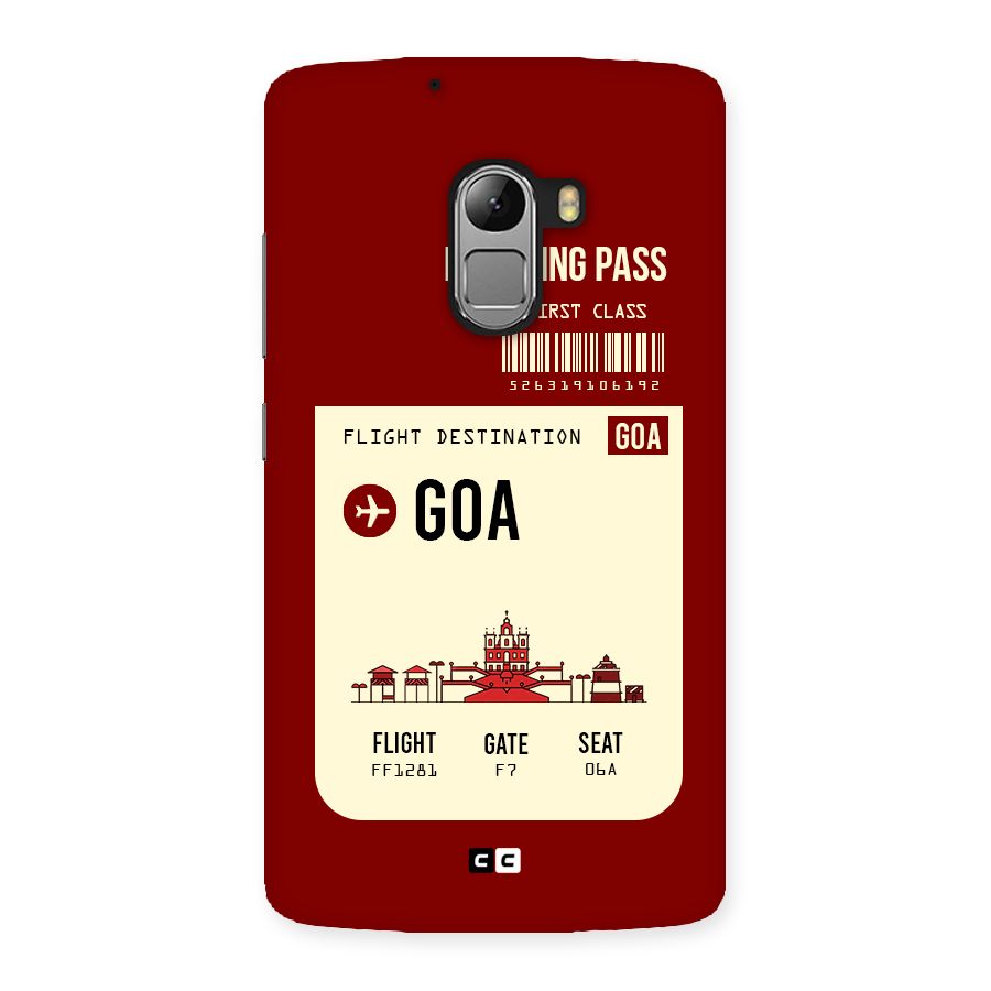 Goa Boarding Pass Back Case for Lenovo K4 Note