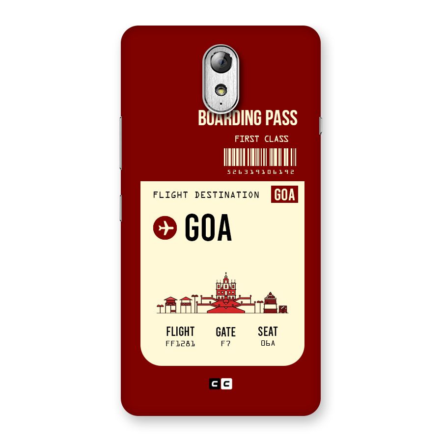 Goa Boarding Pass Back Case for Lenovo Vibe P1M