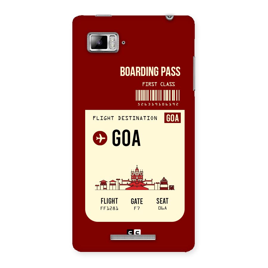 Goa Boarding Pass Back Case for Lenovo Vibe Z K910