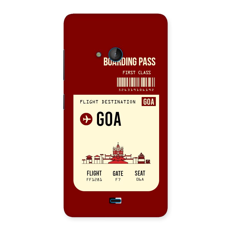 Goa Boarding Pass Back Case for Lumia 540
