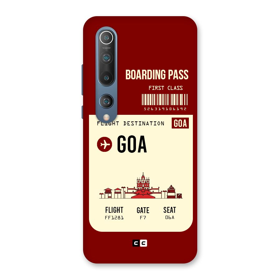 Goa Boarding Pass Back Case for Mi 10