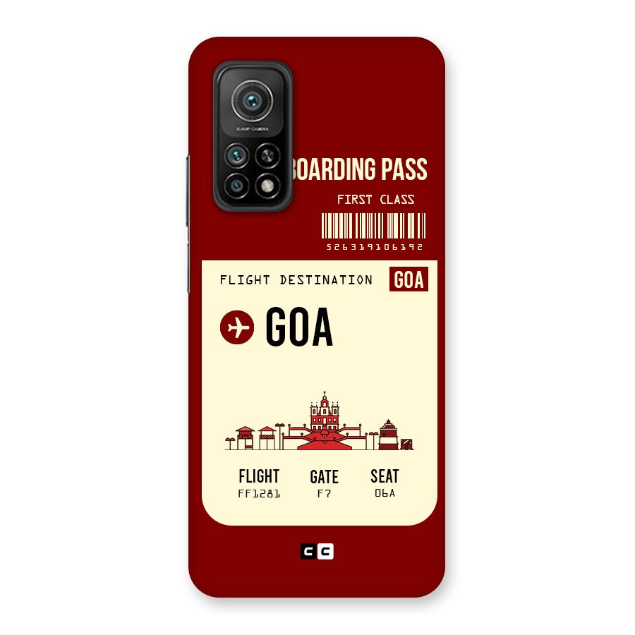 Goa Boarding Pass Back Case for Mi 10T 5G