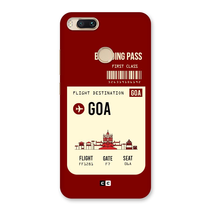 Goa Boarding Pass Back Case for Mi A1