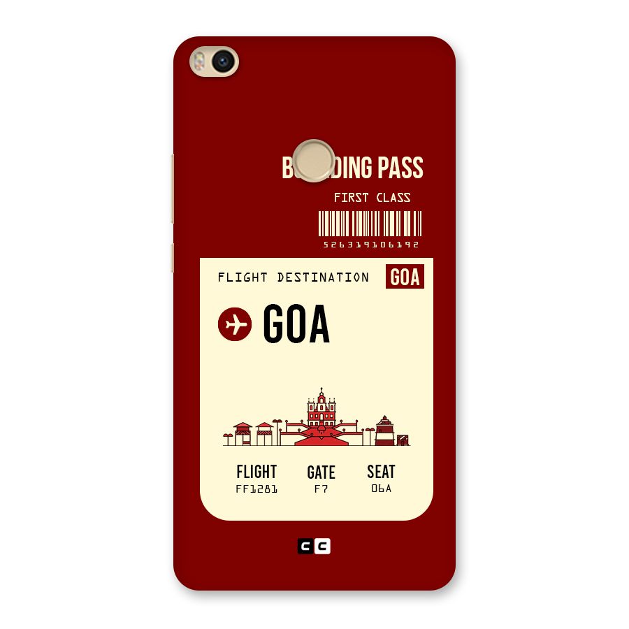 Goa Boarding Pass Back Case for Mi Max 2