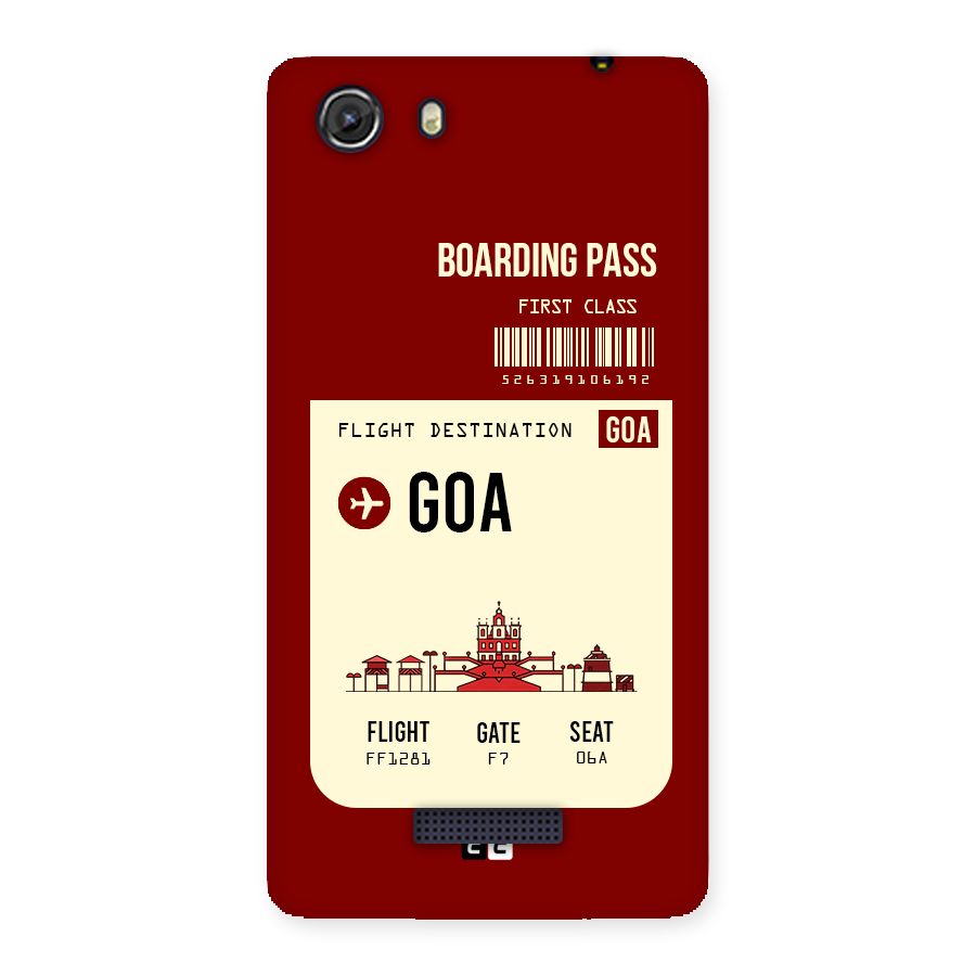 Goa Boarding Pass Back Case for Micromax Unite 3