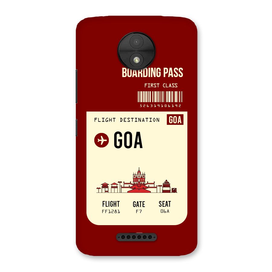 Goa Boarding Pass Back Case for Moto C
