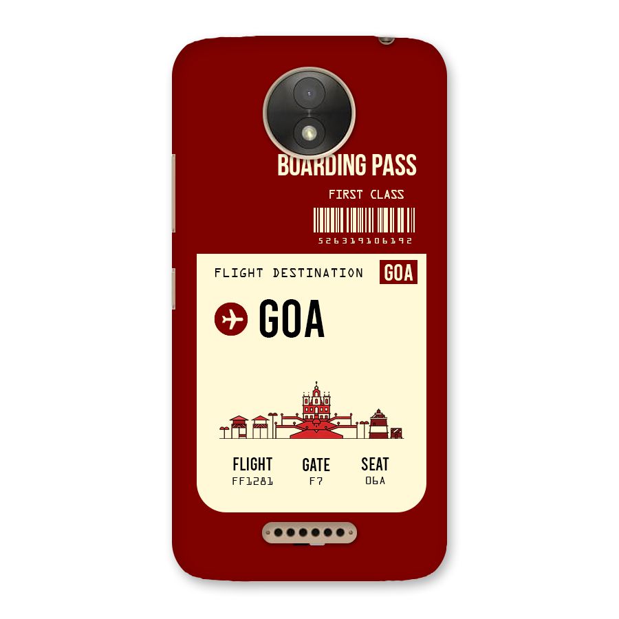 Goa Boarding Pass Back Case for Moto C Plus