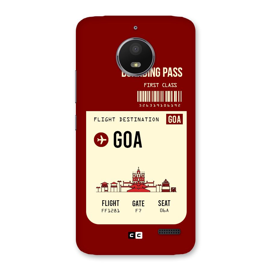 Goa Boarding Pass Back Case for Moto E4