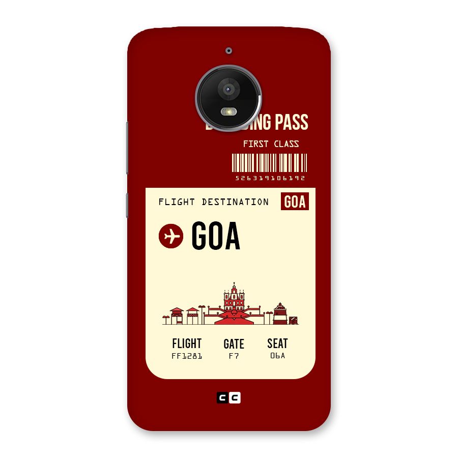 Goa Boarding Pass Back Case for Moto E4 Plus
