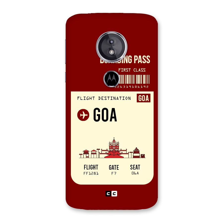 Goa Boarding Pass Back Case for Moto E5