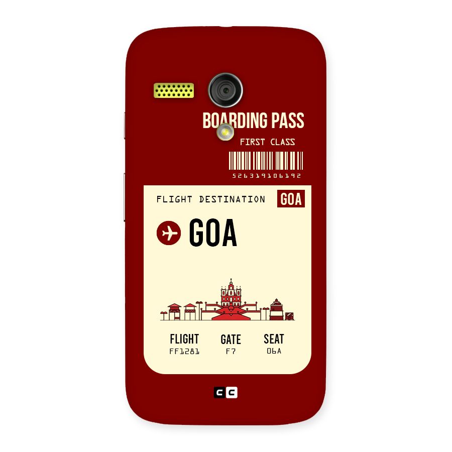 Goa Boarding Pass Back Case for Moto G