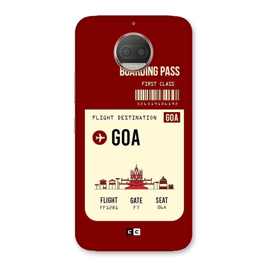 Goa Boarding Pass Back Case for Moto G5s Plus