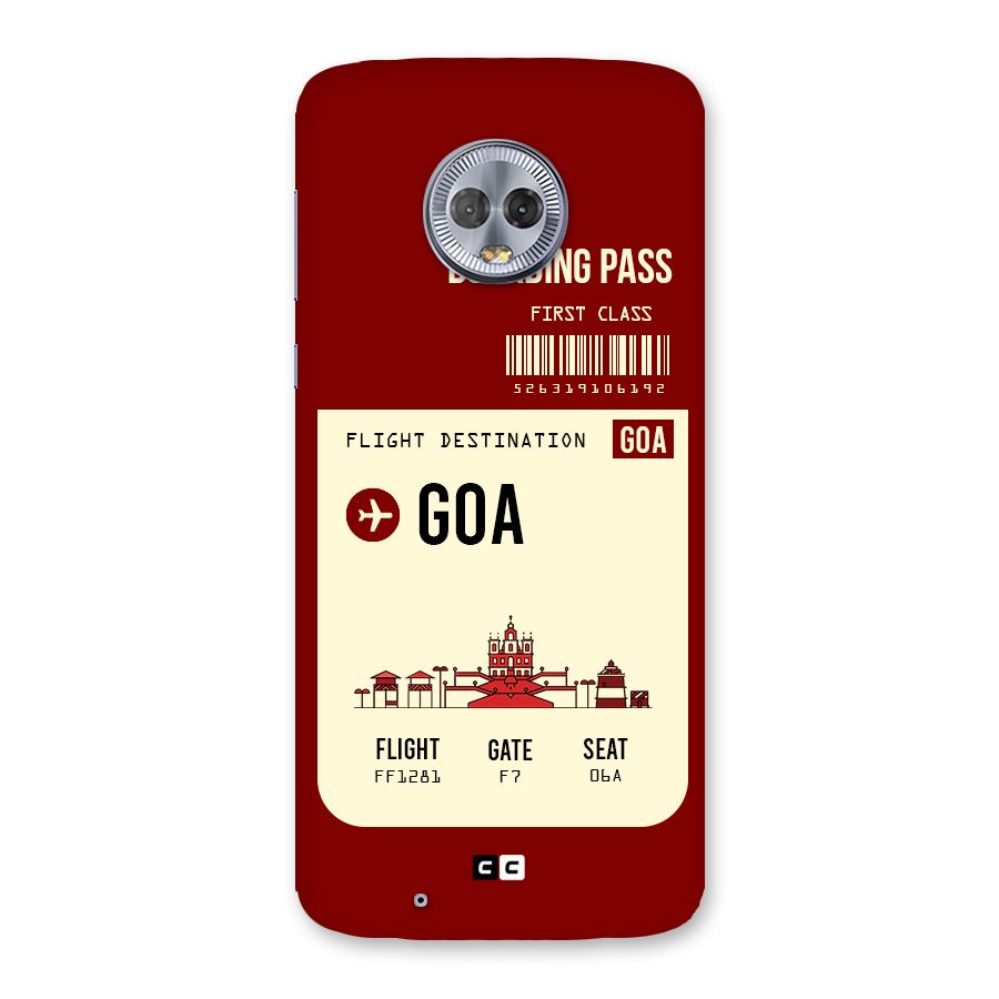 Goa Boarding Pass Back Case for Moto G6