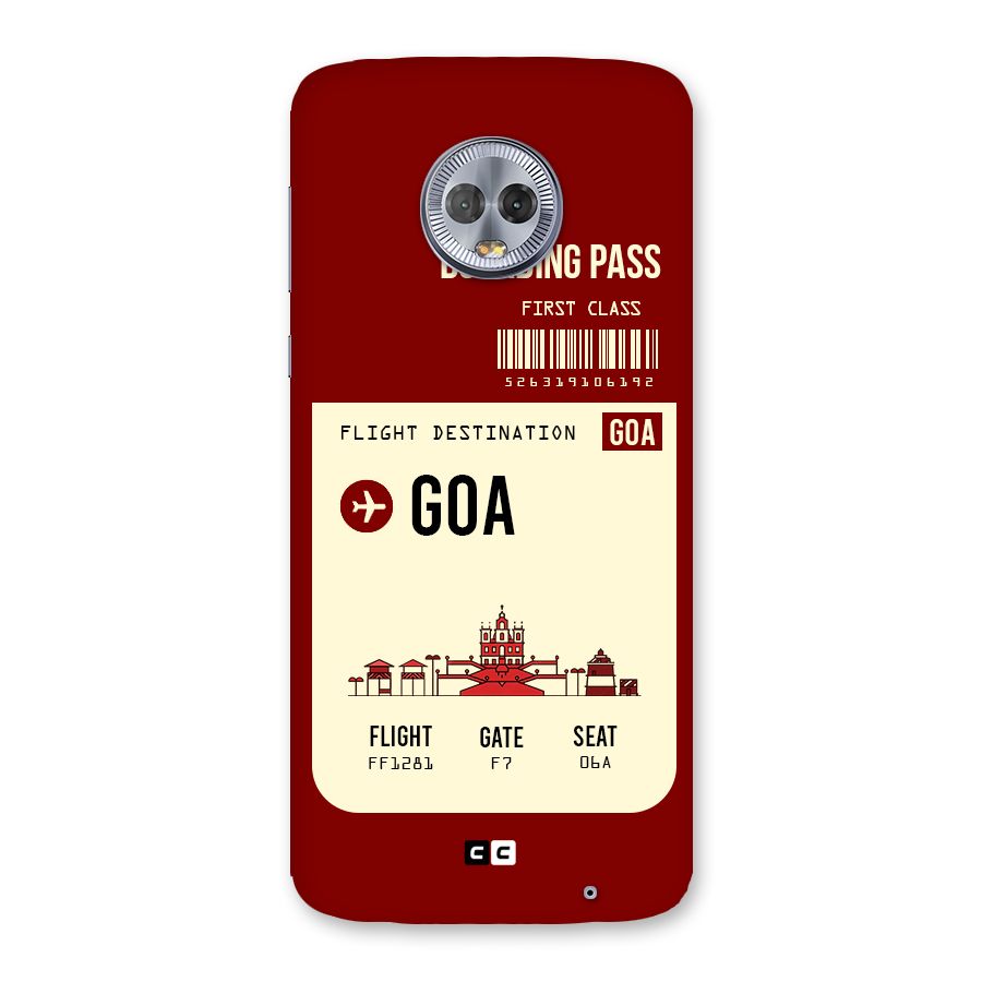 Goa Boarding Pass Back Case for Moto G6 Plus