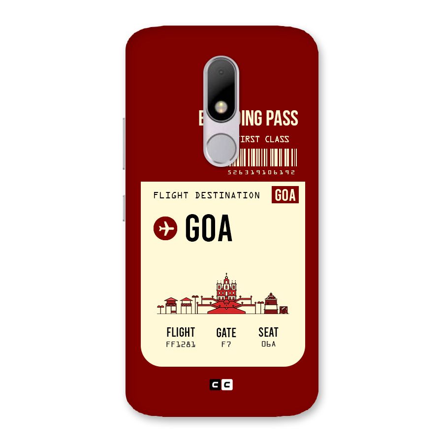Goa Boarding Pass Back Case for Moto M