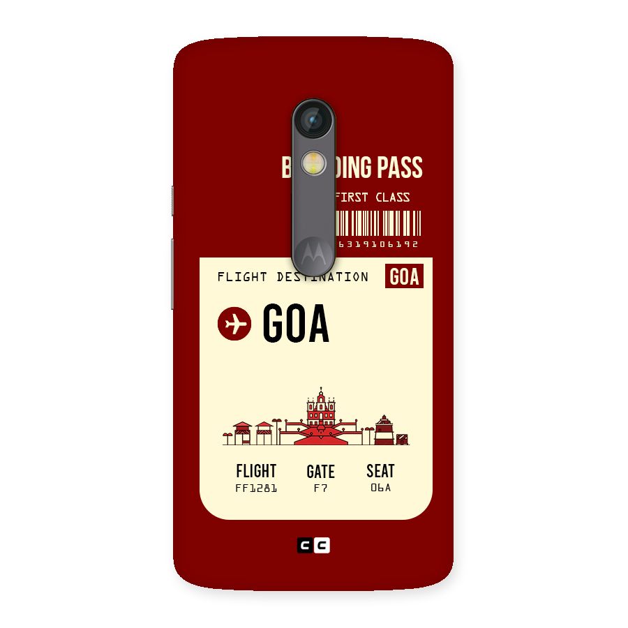 Goa Boarding Pass Back Case for Moto X Play