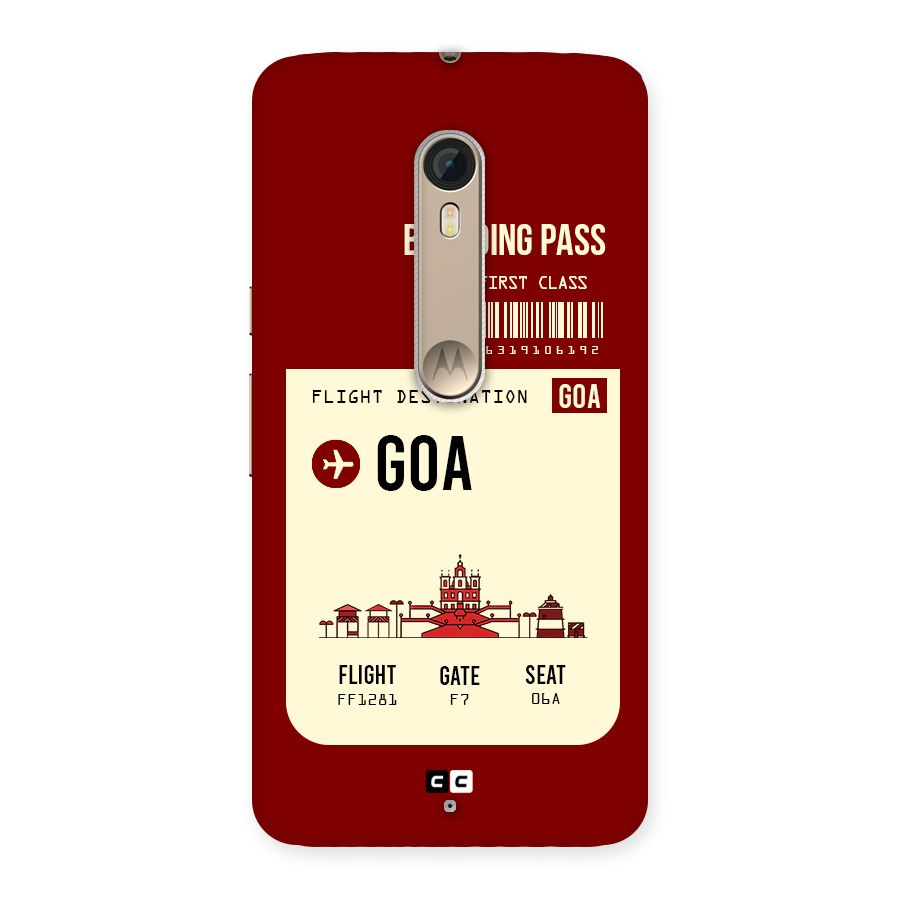 Goa Boarding Pass Back Case for Motorola Moto X Style