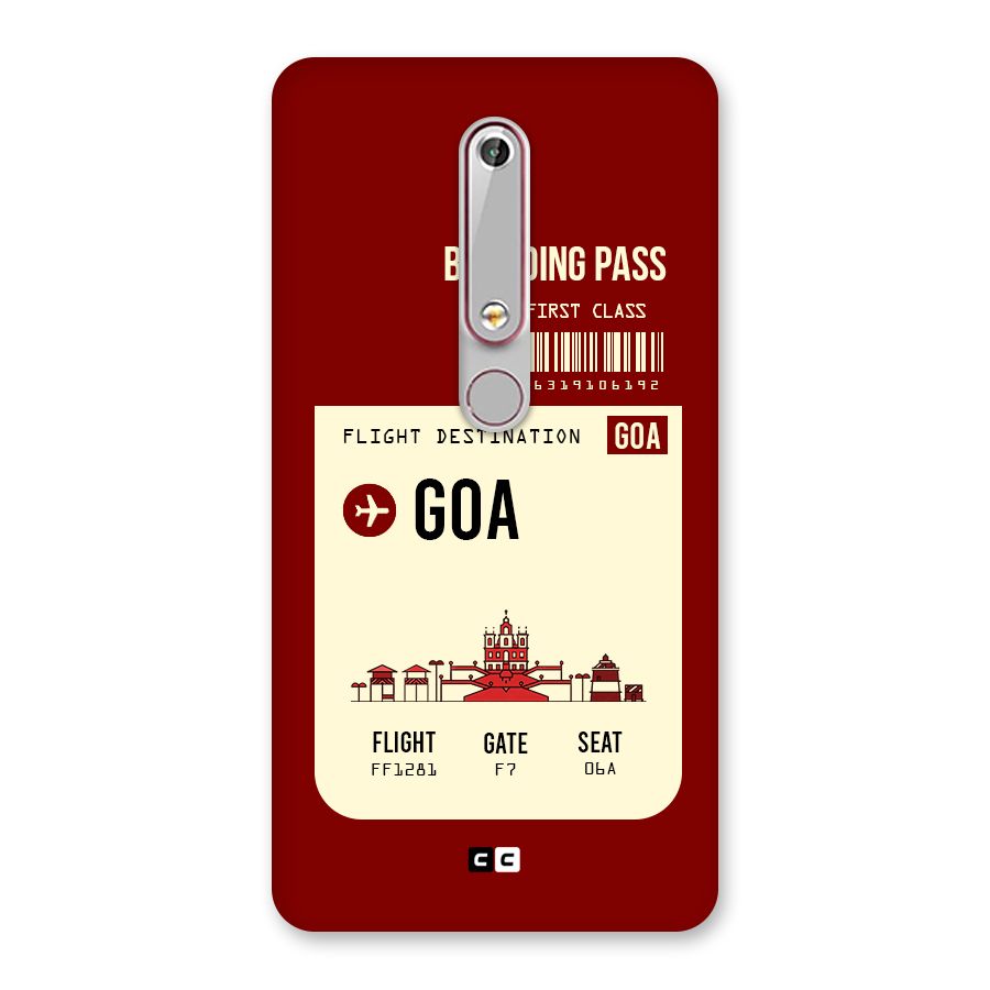 Goa Boarding Pass Back Case for Nokia 6.1