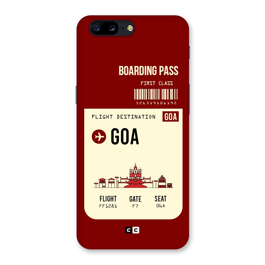 Goa Boarding Pass Back Case for OnePlus 5