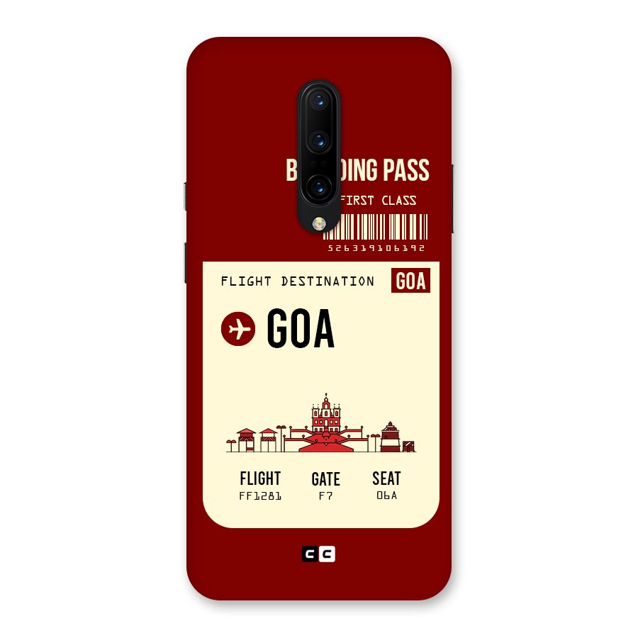 Goa Boarding Pass Back Case for OnePlus 7 Pro