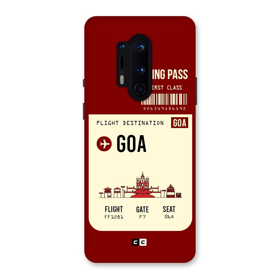 Goa Boarding Pass Back Case for OnePlus 8 Pro