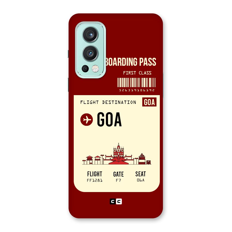 Goa Boarding Pass Back Case for OnePlus Nord 2 5G