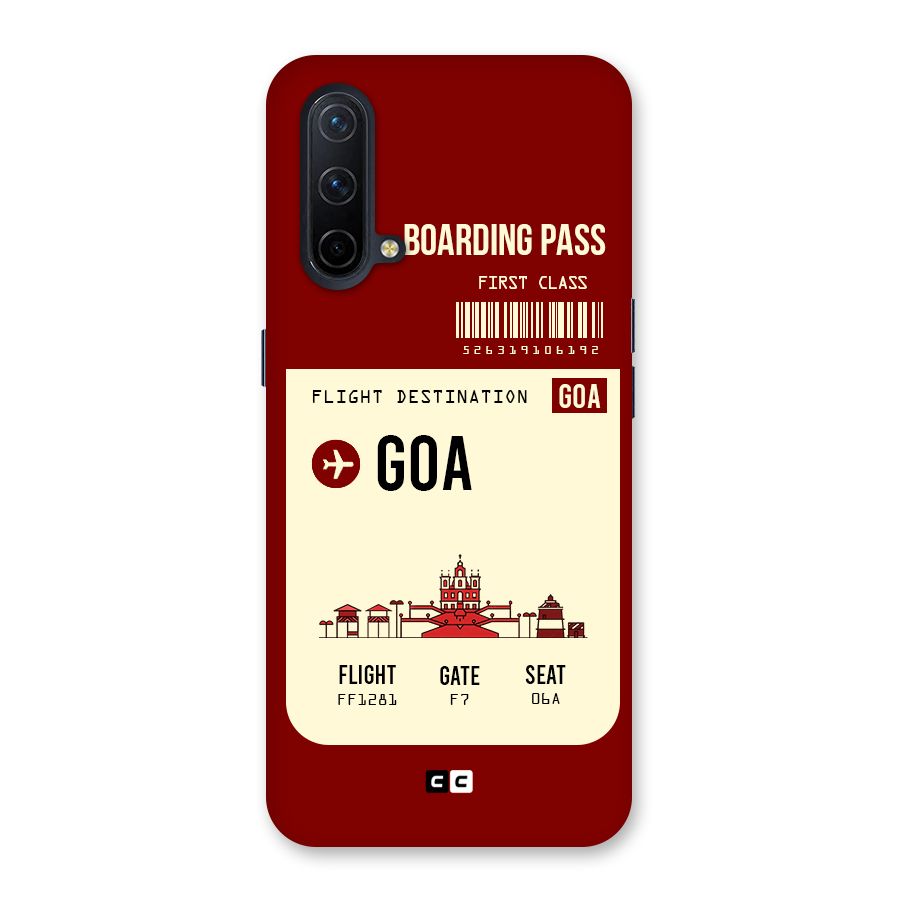 Goa Boarding Pass Back Case for OnePlus Nord CE 5G