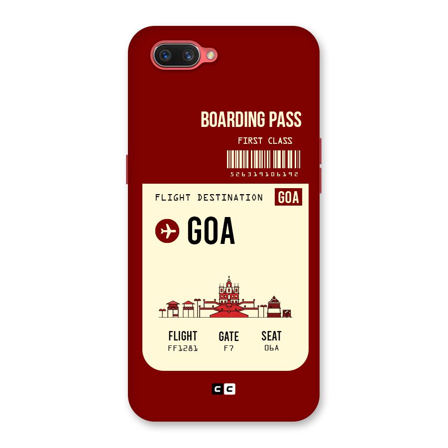 Goa Boarding Pass Back Case for Oppo A3s
