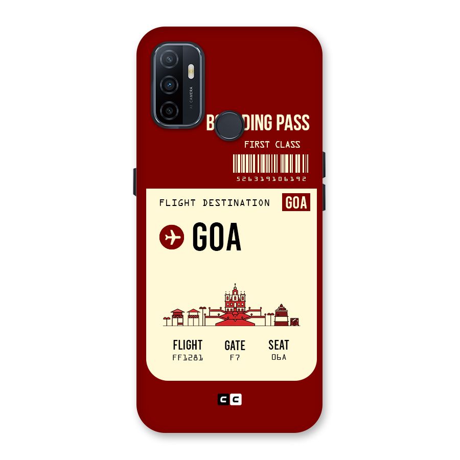 Goa Boarding Pass Back Case for Oppo A53