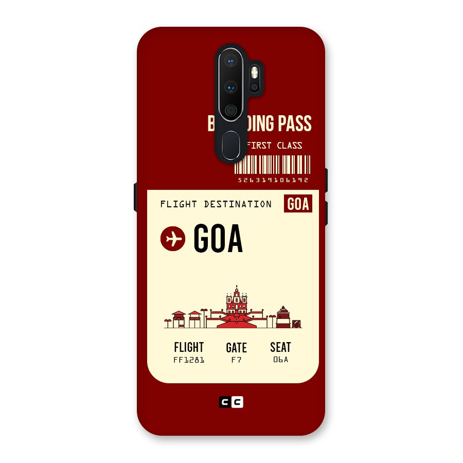 Goa Boarding Pass Back Case for Oppo A5 (2020)