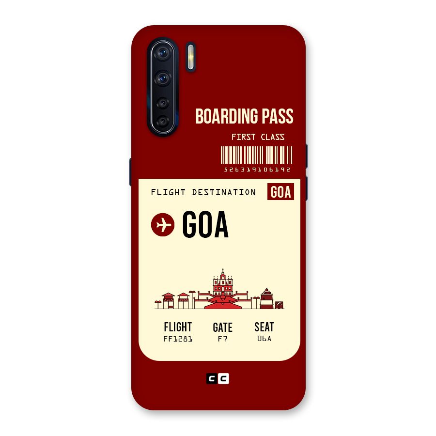 Goa Boarding Pass Back Case for Oppo F15