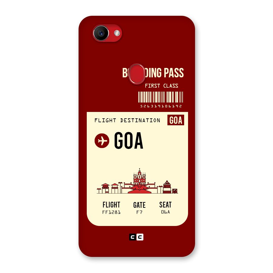 Goa Boarding Pass Back Case for Oppo F7