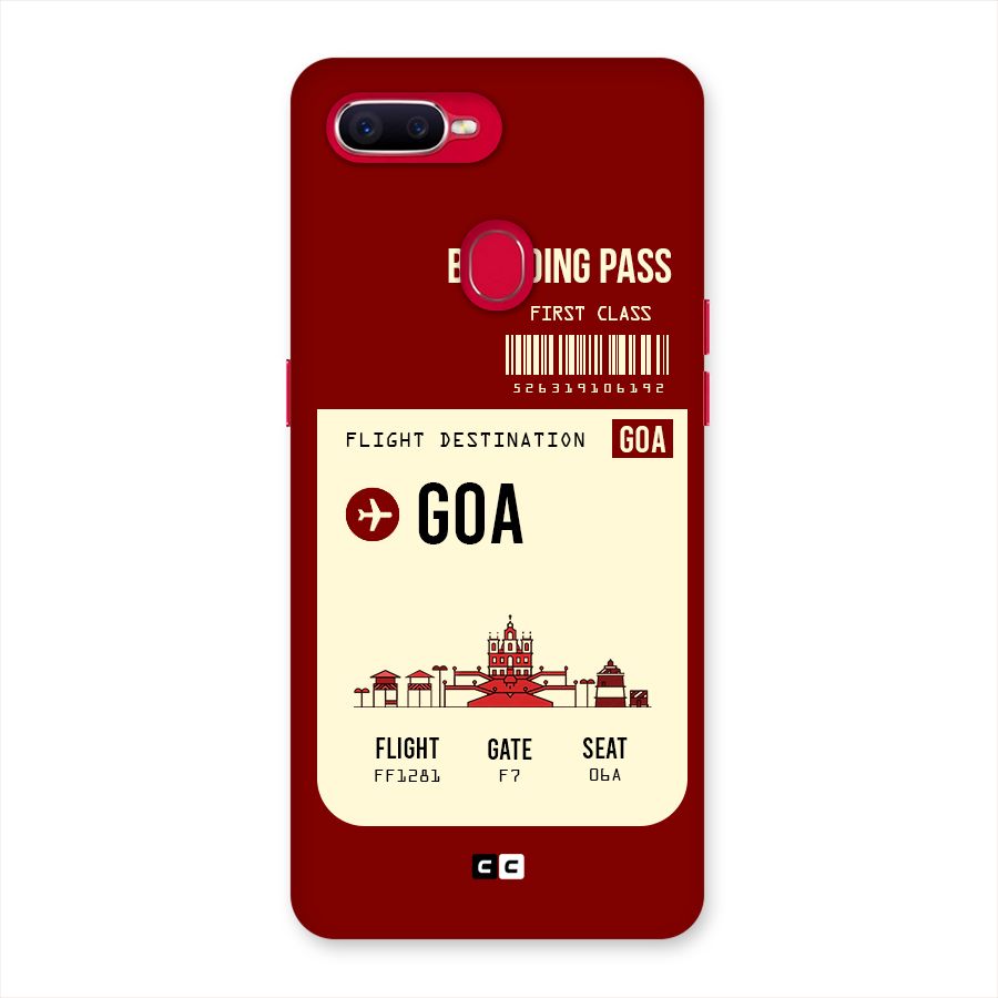 Goa Boarding Pass Back Case for Oppo F9 Pro