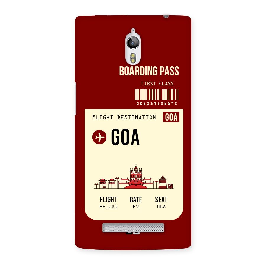 Goa Boarding Pass Back Case for Oppo Find 7