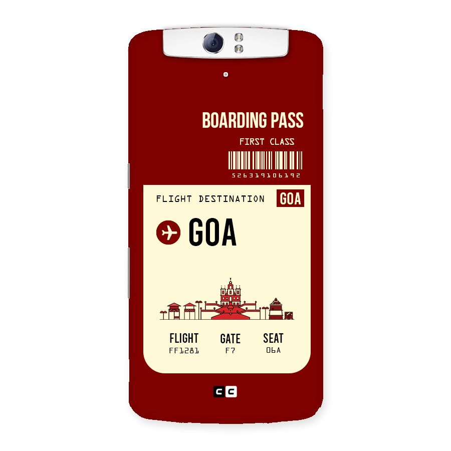 Goa Boarding Pass Back Case for Oppo N1