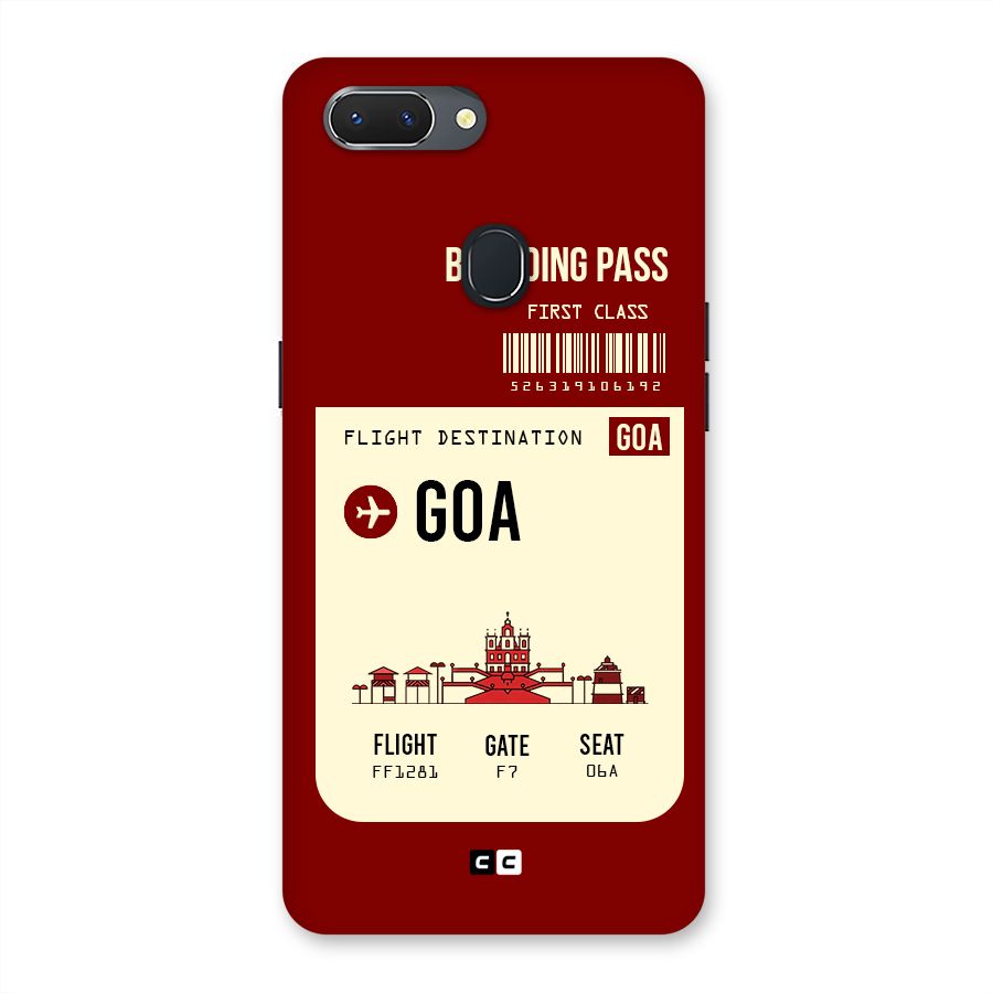 Goa Boarding Pass Back Case for Oppo Realme 2