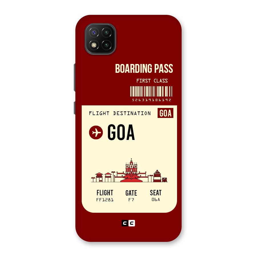 Goa Boarding Pass Back Case for Poco C3