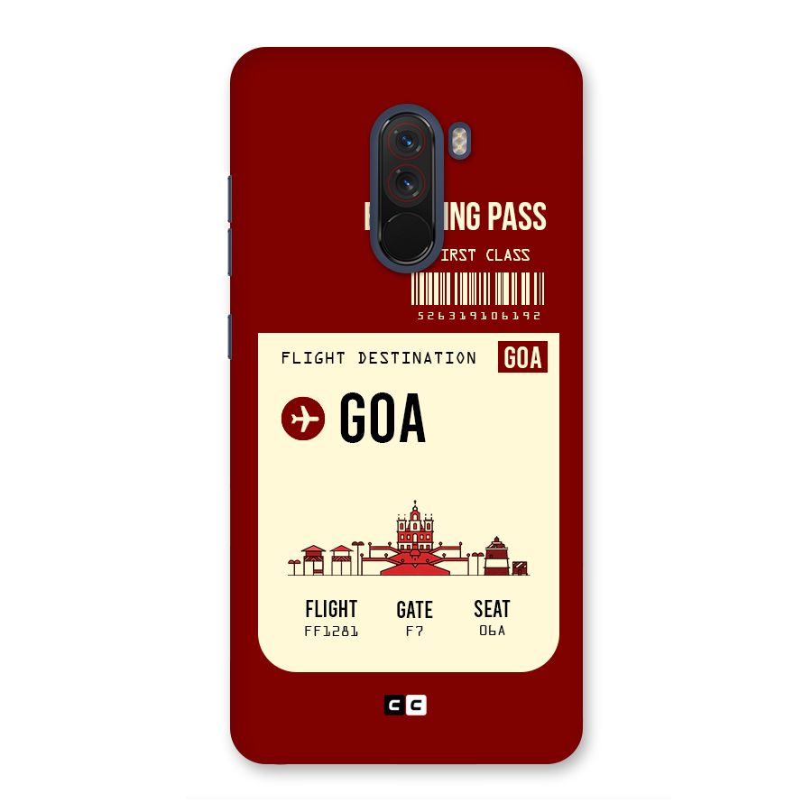 Goa Boarding Pass Back Case for Poco F1