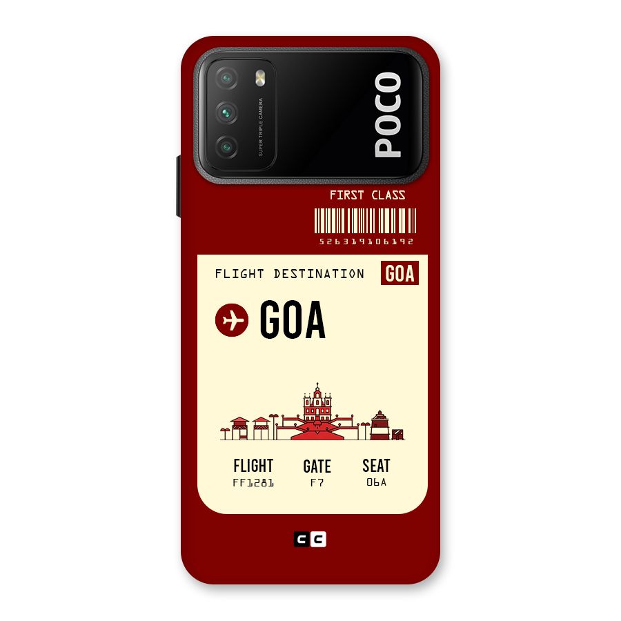 Goa Boarding Pass Back Case for Poco M3