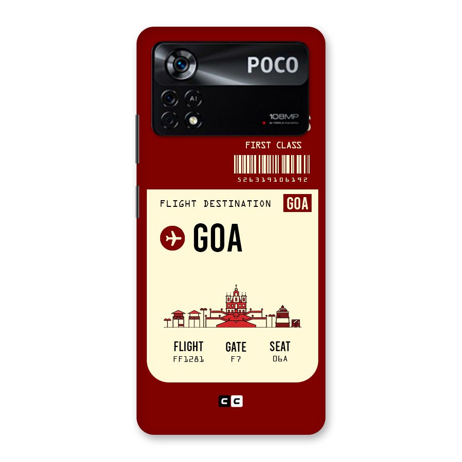 Goa Boarding Pass Back Case for Poco X4 Pro 5G