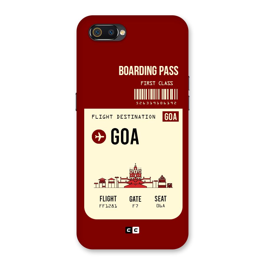 Goa Boarding Pass Back Case for Realme C2