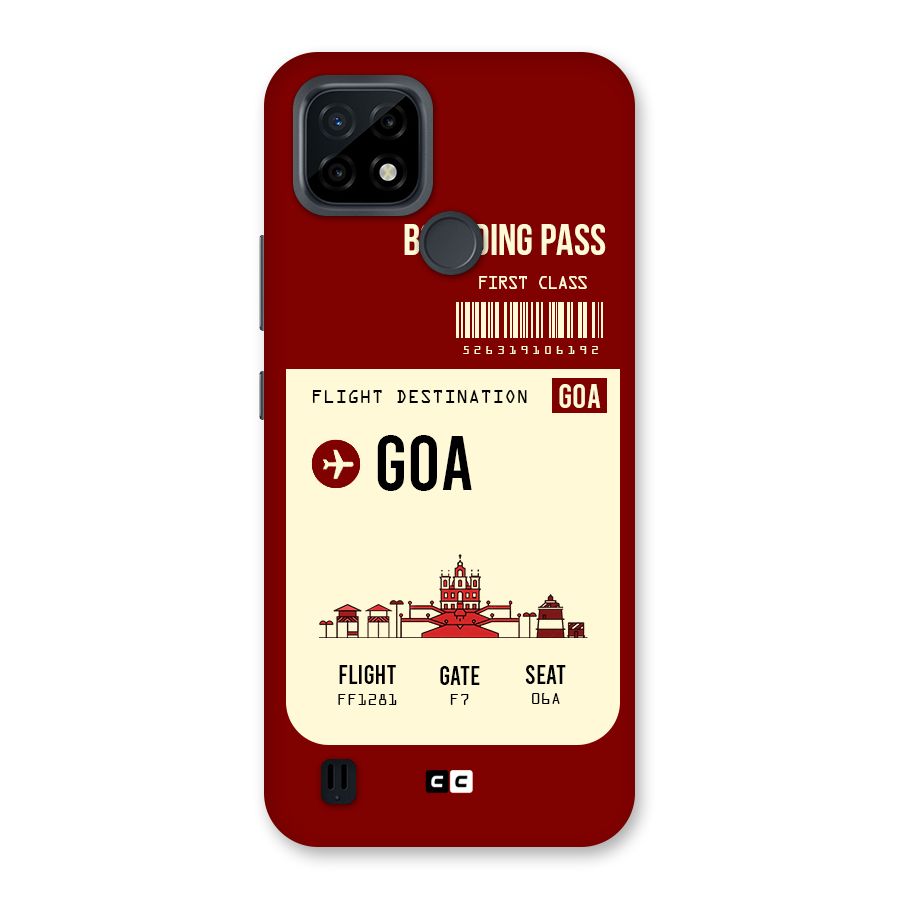Goa Boarding Pass Back Case for Realme C21